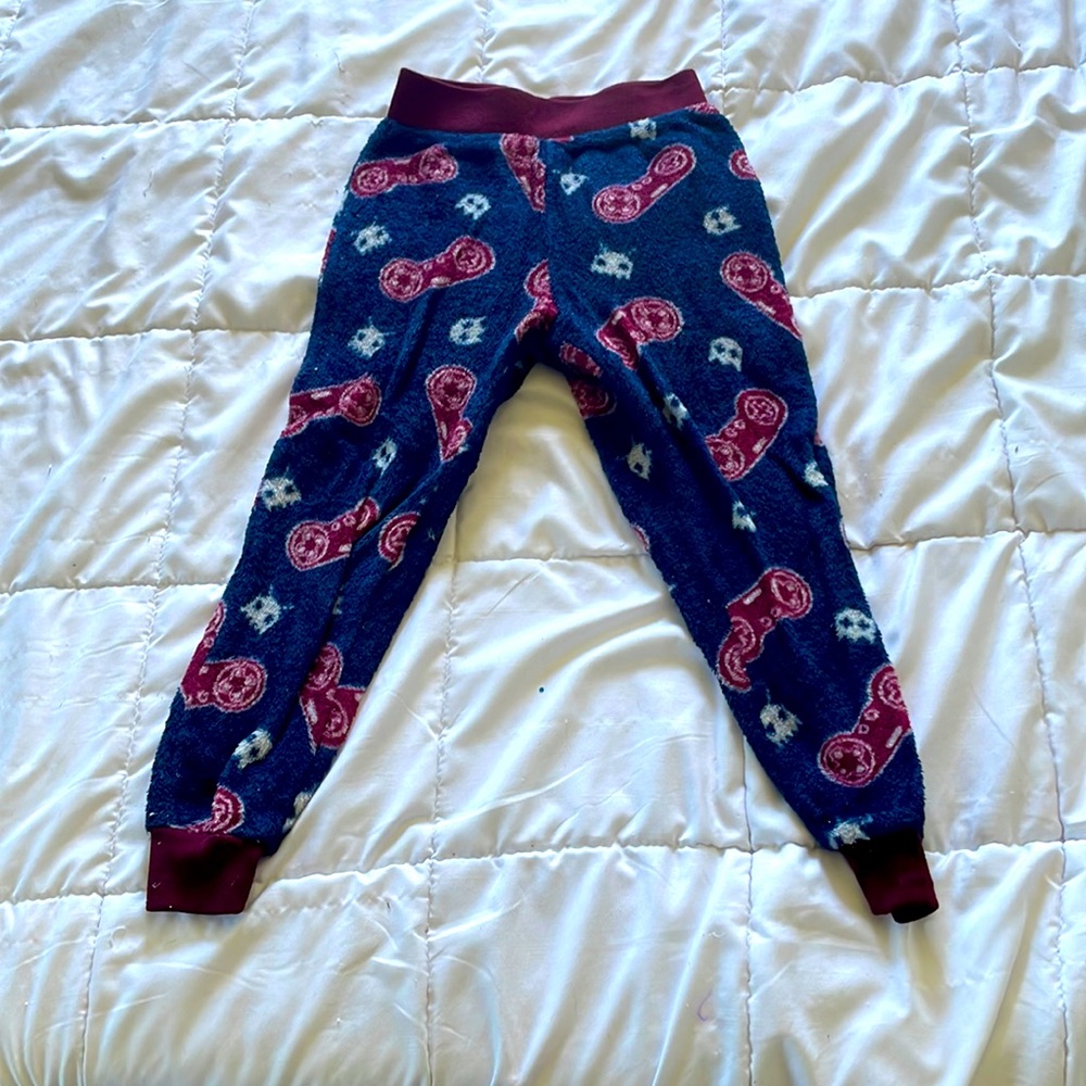 Fuzzy gamer pj pants